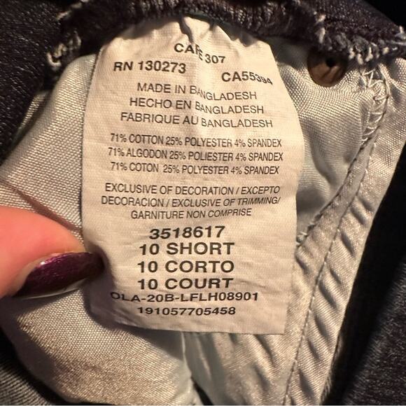 NWT Women's Sculpting Slim Fit Leg Midrise Pull On Jean Landslide Size 10 Short - Picture 10 of 11